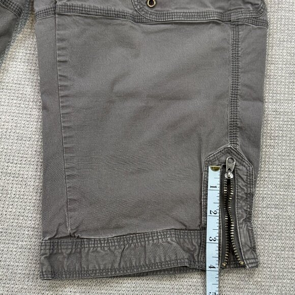 Apt 9 Womens Gray Cargo Capris Sz 6 Drawstring Multiple Pockets Zippers Utility - Picture 11 of 13